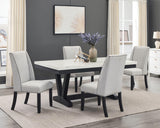 Vance Dove Faux Marble Dining Set by Crown Mark at Eve Furniture