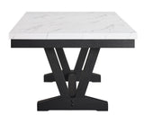 Vance Dove Faux Marble Dining Set by Crown Mark at Eve Furniture