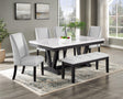 Vance Dove Faux Marble Dining Set by Crown Mark at Eve Furniture