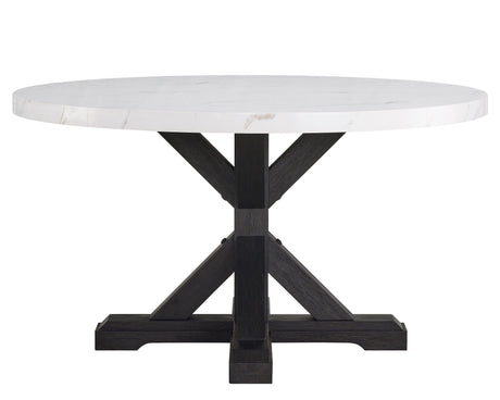 Vance Dove Faux Marble Round Dining Set by Crown Mark at Eve Furniture