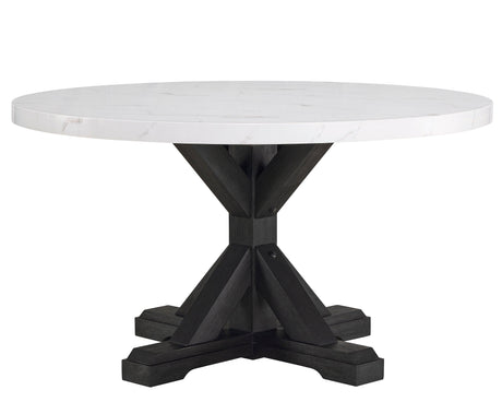 Vance Dove Faux Marble Round Dining Set by Crown Mark at Eve Furniture