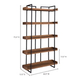 Vancouve Lightr Brown Small Bookshelf by Moe's Home at Eve Furniture