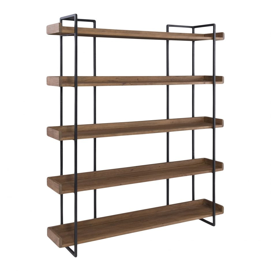 Vancouver Bookshelf Large Light Brown by Moe's Home at Eve Furniture