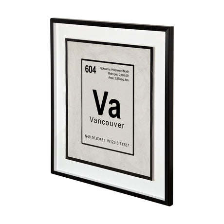 Vancouver by Glartlab a Hand Embellished Textured Framed Art Print Matted under Glass by Mercana at Eve Furniture