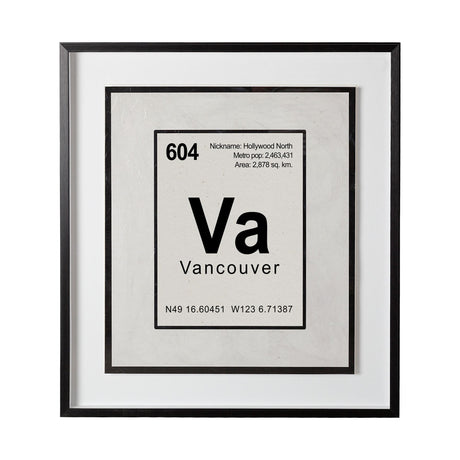 Vancouver by Glartlab a Hand Embellished Textured Framed Art Print Matted under Glass by Mercana at Eve Furniture