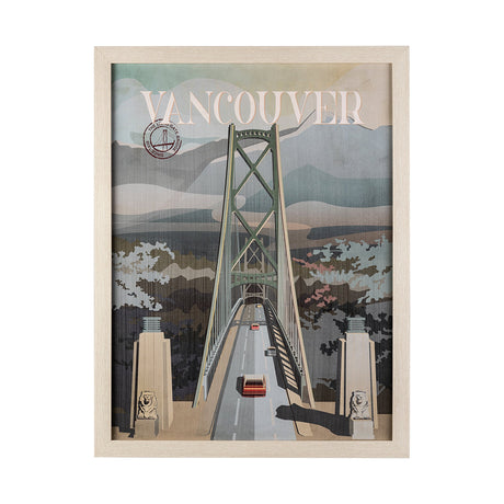 Vancouver Go Canada (L) by Mercana Studio a Hand Embellished Decograph Framed Art Print by Mercana at Eve Furniture