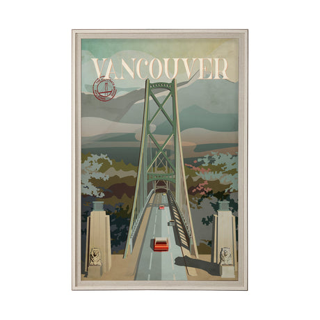 Vancouver Go Canada (XL) by Mercana Studio a Hand Embellished Decograph Framed Art Print under Glass by Mercana at Eve Furniture