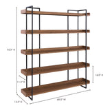 Vancouver Light Brown Large Bookshelf by Moe's Home at Eve Furniture