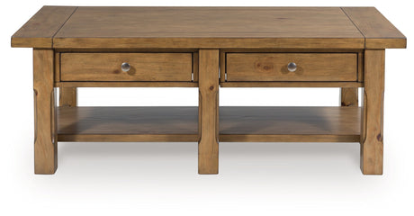 Vandenmore Medium Brown Coffee Table by Ashley at Eve Furniture