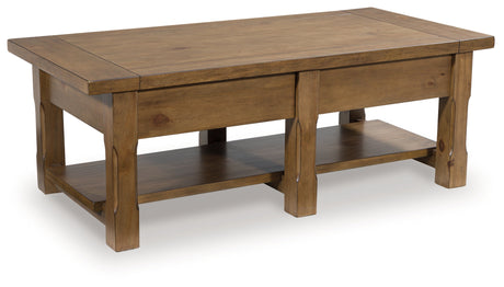 Vandenmore Medium Brown Coffee Table by Ashley at Eve Furniture