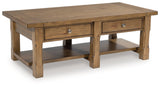 Vandenmore Medium Brown Coffee Table by Ashley at Eve Furniture
