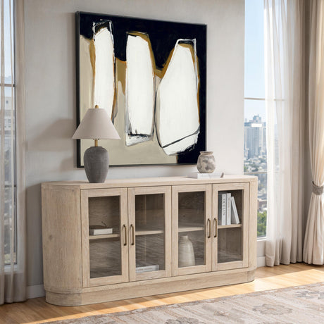 Vander Cream Washed 4 Door Buffet by Classic Home at Eve Furniture