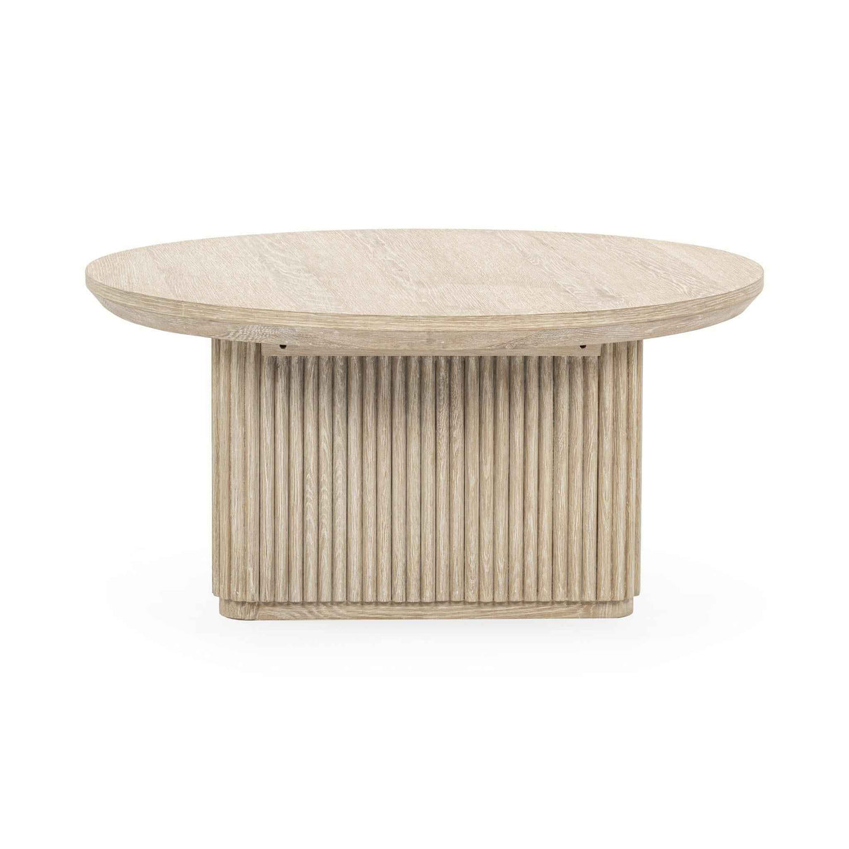 Vander Cream Washed Round Coffee Table by Classic Home at Eve Furniture