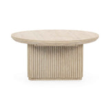 Vander Cream Washed Round Coffee Table by Classic Home at Eve Furniture