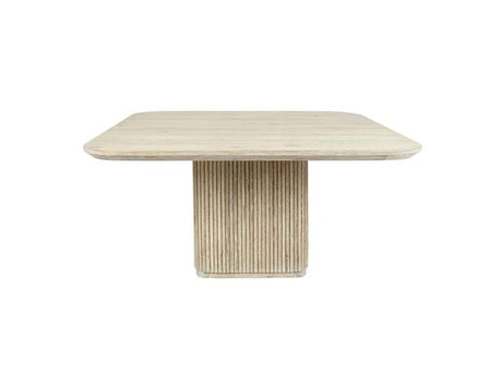 Vander Cream Washed Square Dining Table by Classic Home at Eve Furniture