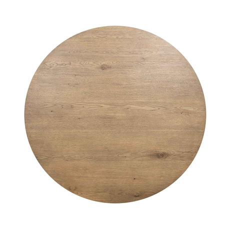 Vander Solid Wood Round Dining Table - Tawny Brown by Classic Home at Eve Furniture