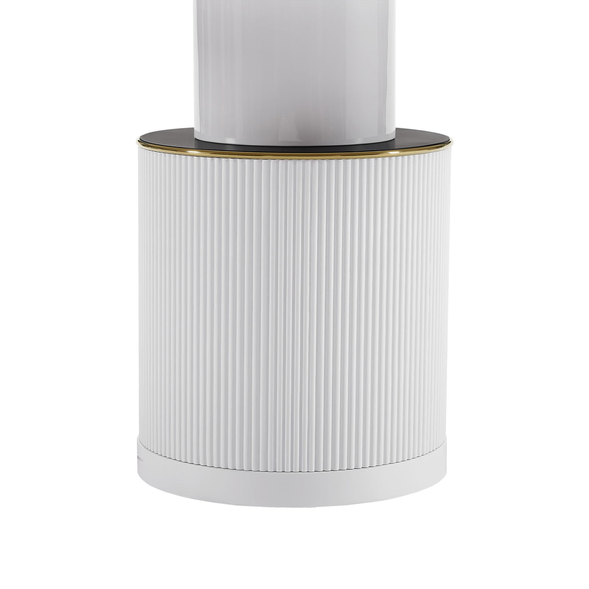 Vanessa White Marble Lacquer 53" Round Dining Table by TOV Furniture at Eve Furniture