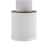 Vanessa White Marble Lacquer 53" Round Dining Table by TOV Furniture at Eve Furniture