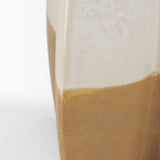 Vania Large Off White w/ Tan Textured Ceramic Vase by Mercana at Eve Furniture