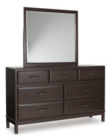 Vanmore Dark Brown Bedroom Mirror by Ashley at Eve Furniture