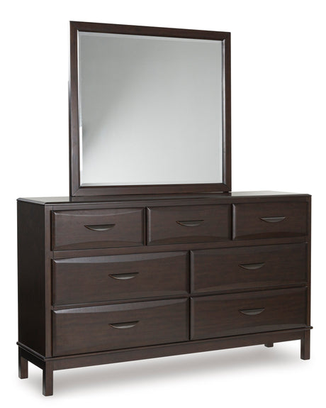 Vanmore Dark Brown Bedroom Mirror by Ashley at Eve Furniture