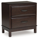 Vanmore Dark Brown Bookcase Storage Platform Bedroom Set by Ashley at Eve Furniture