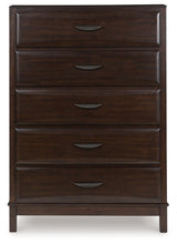 Vanmore Dark Brown Bookcase Storage Platform Bedroom Set by Ashley at Eve Furniture