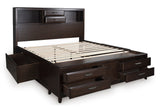 Vanmore Dark Brown California King Bookcase Storage Platform Bed by Ashley at Eve Furniture