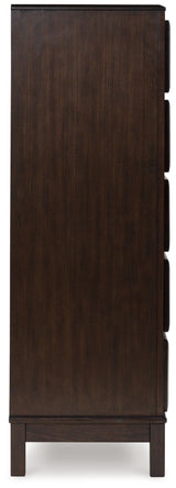 Vanmore Dark Brown Chest of Drawers by Ashley at Eve Furniture