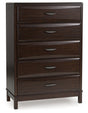 Vanmore Dark Brown Chest of Drawers by Ashley at Eve Furniture