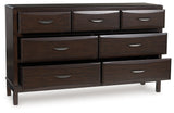 Vanmore Dark Brown Dresser by Ashley at Eve Furniture