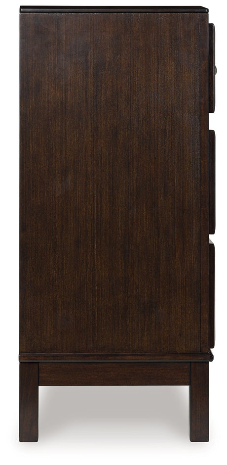 Vanmore Dark Brown Dresser by Ashley at Eve Furniture