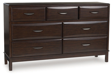 Vanmore Dark Brown Dresser by Ashley at Eve Furniture
