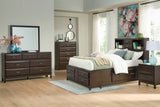 Vanmore Dark Brown Full Bookcase Storage Platform Bed by Ashley at Eve Furniture