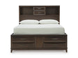Vanmore Dark Brown Queen Bookcase Storage Platform Bed by Ashley at Eve Furniture
