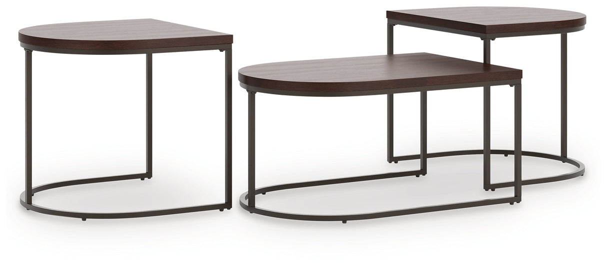 Vanmore Dark Brown Table (Set of 3) by Ashley at Eve Furniture
