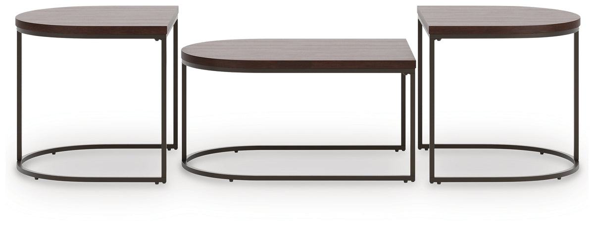 Vanmore Dark Brown Table (Set of 3) by Ashley at Eve Furniture