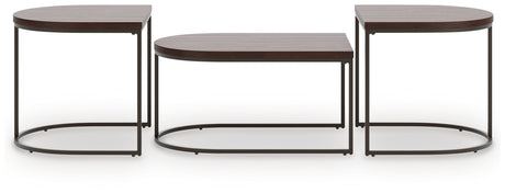 Vanmore Dark Brown Table (Set of 3) by Ashley at Eve Furniture