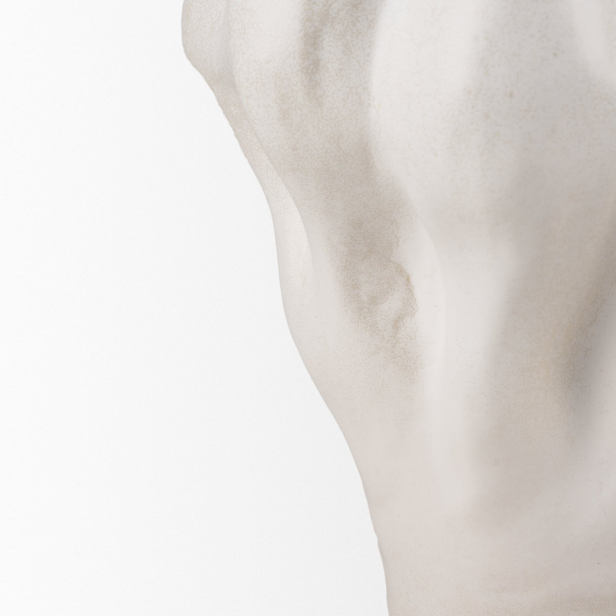 Vanna Sculptural Cream Glazed Ceramic Vase by Mercana at Eve Furniture
