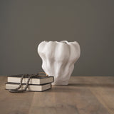 Vanna Sculptural Cream Glazed Ceramic Vase by Mercana at Eve Furniture