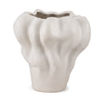 Vanna Sculptural Cream Glazed Ceramic Vase by Mercana at Eve Furniture