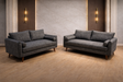 Vanti Grey 2-Piece Sofa and Loveseat by Happy Homes at Eve Furniture