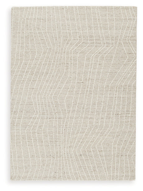 Varahill Gray/Ivory Medium Rug by Ashley at Eve Furniture