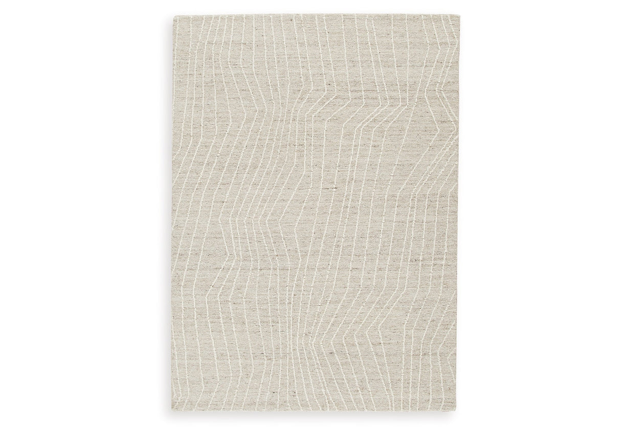 Varahill Gray/Ivory Medium Rug by Ashley at Eve Furniture