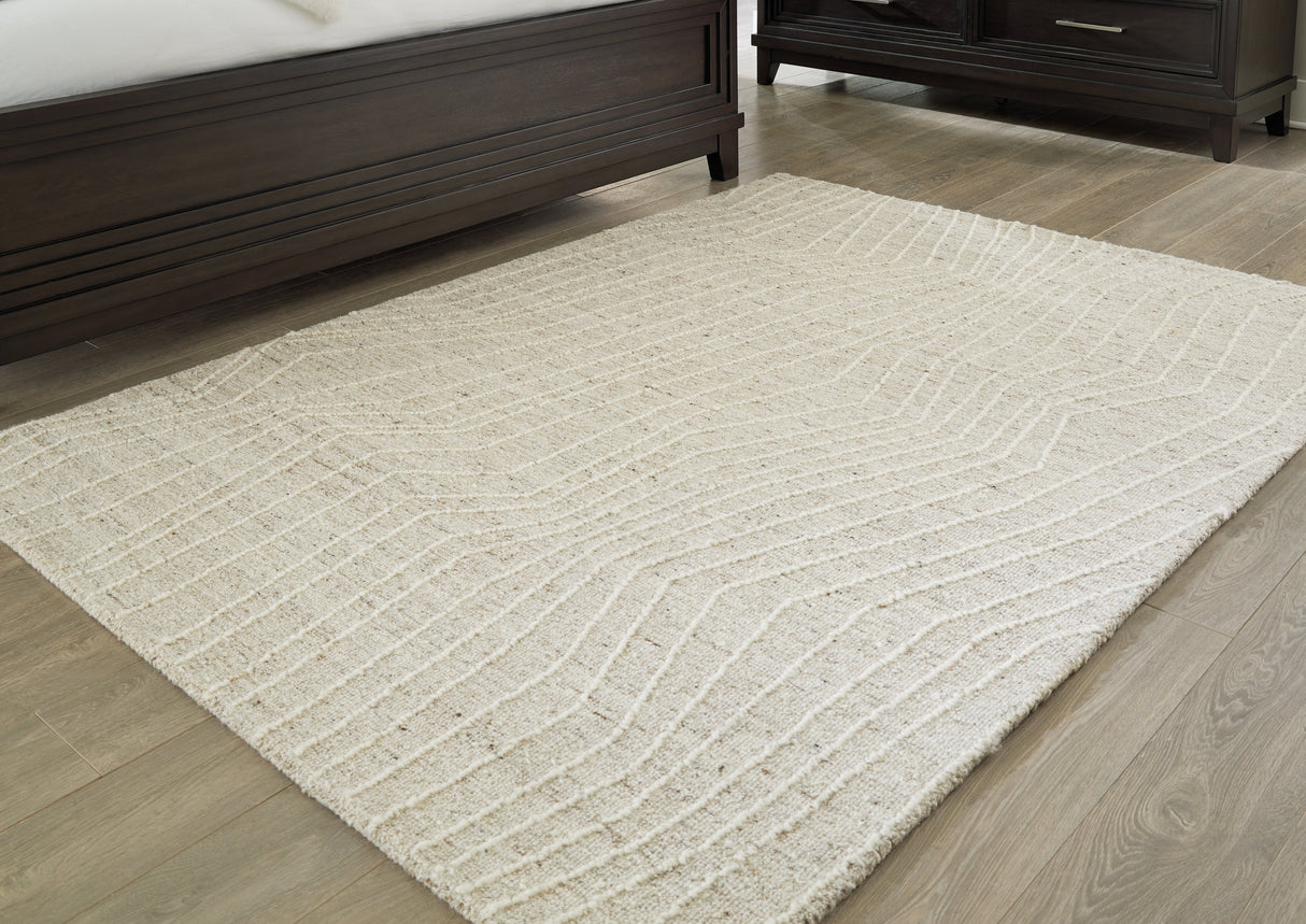 Varahill Gray/Ivory Medium Rug by Ashley at Eve Furniture