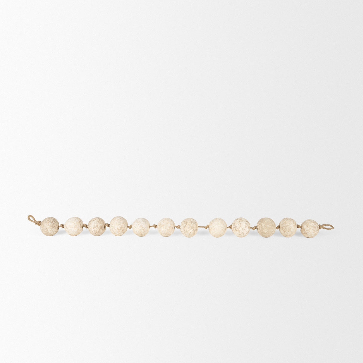 Varamala Beige Paper Mache Sphere Garland by Mercana at Eve Furniture