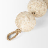 Varamala Beige Paper Mache Sphere Garland by Mercana at Eve Furniture