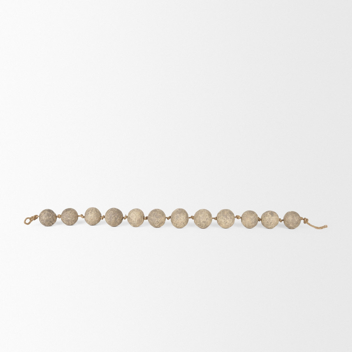 Varamala Dark Beige Paper Mache Sphere Garland by Mercana at Eve Furniture