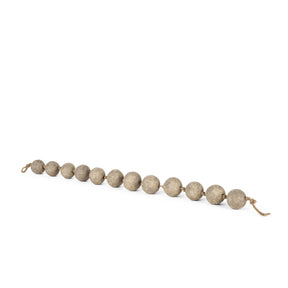 Varamala Dark Beige Paper Mache Sphere Garland by Mercana at Eve Furniture