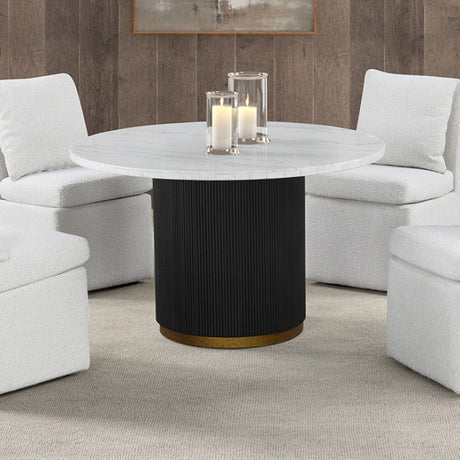 Varde Black/White 5-Piece Dining Room Set by Furniture of America at Eve Furniture